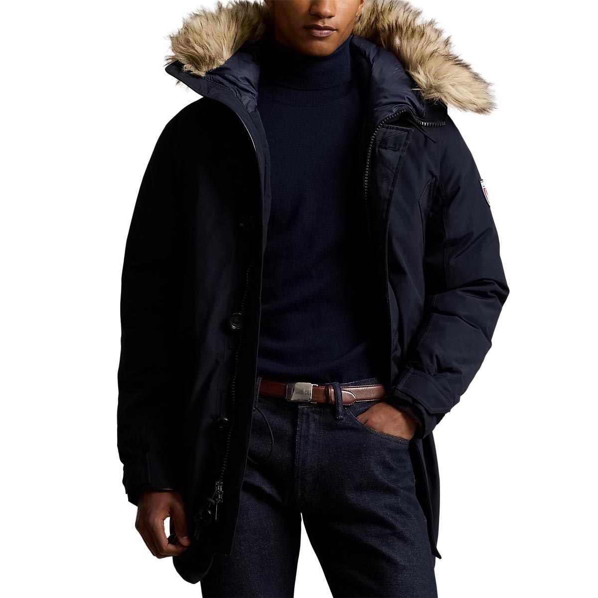 Polo Ralph Lauren Faux-Fur-Trim Down Hooded Coat